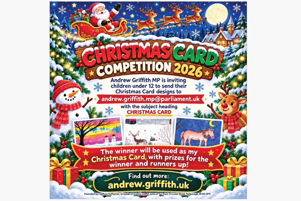 Andrew Griffith MP launches 2026 Christmas card competition for children