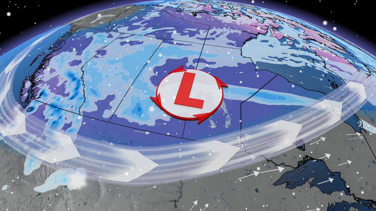 First snow for many descends over the Prairies, freezing air follows