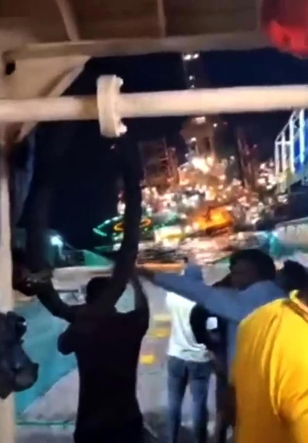 Oil rig collapses and sinks off Gabon with 115 people on board