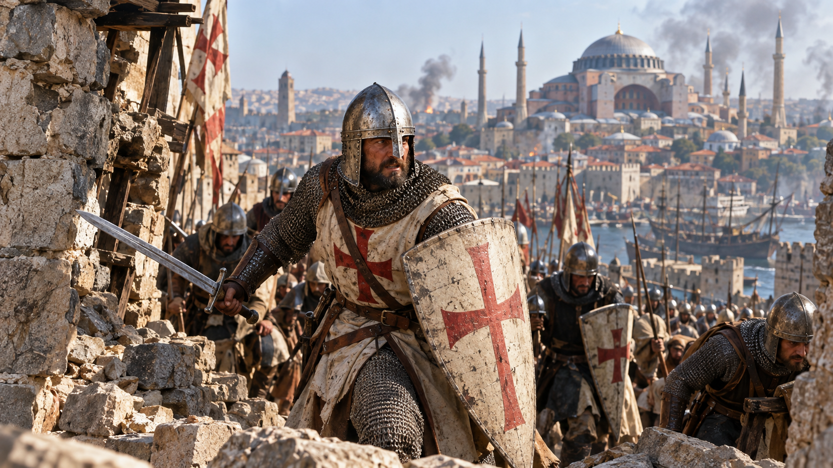 The Fourth Crusade’s sack of Constantinople left Byzantium unable to ...