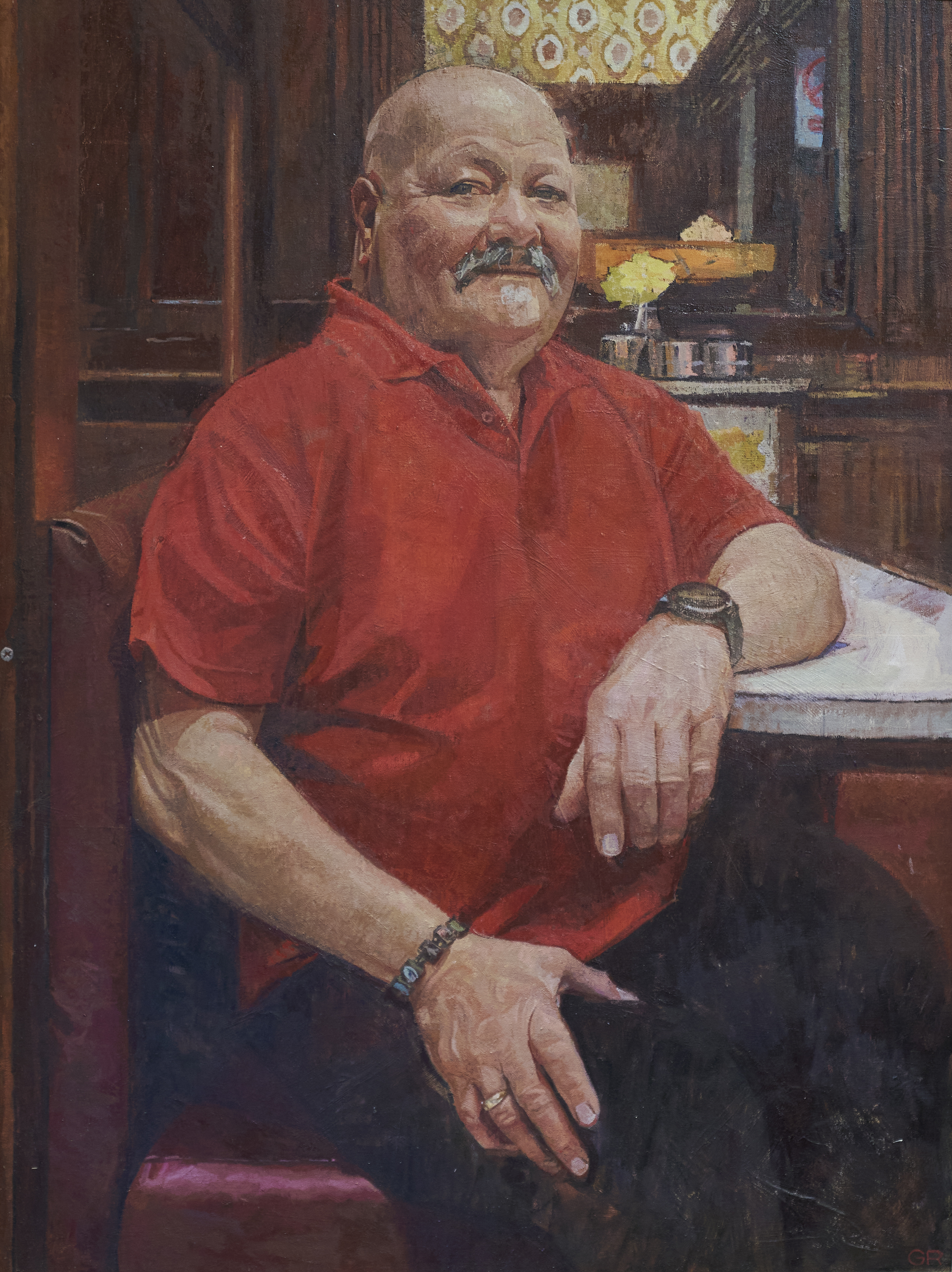 Portrait of 'Glasgow royalty' Gino who owns the University Cafe by ...