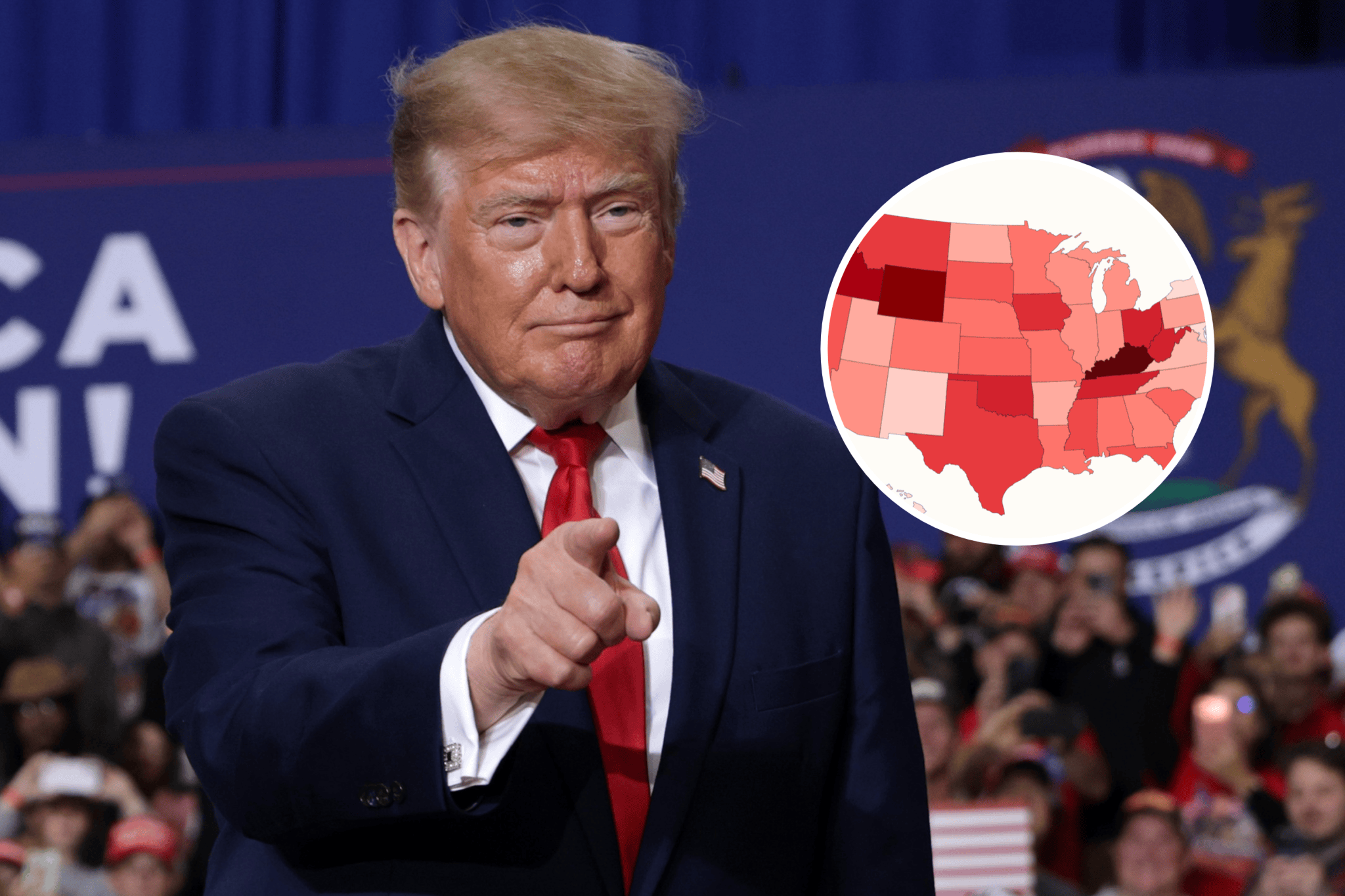 Map shows Trump approval rating in every state 1 week until midterms