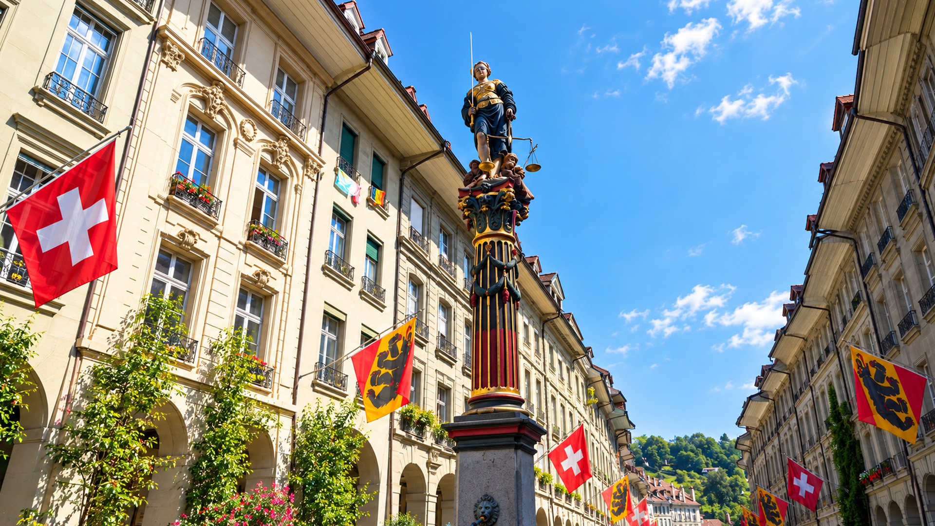 Walking through Bern's medieval old town in Switzerland (4K)