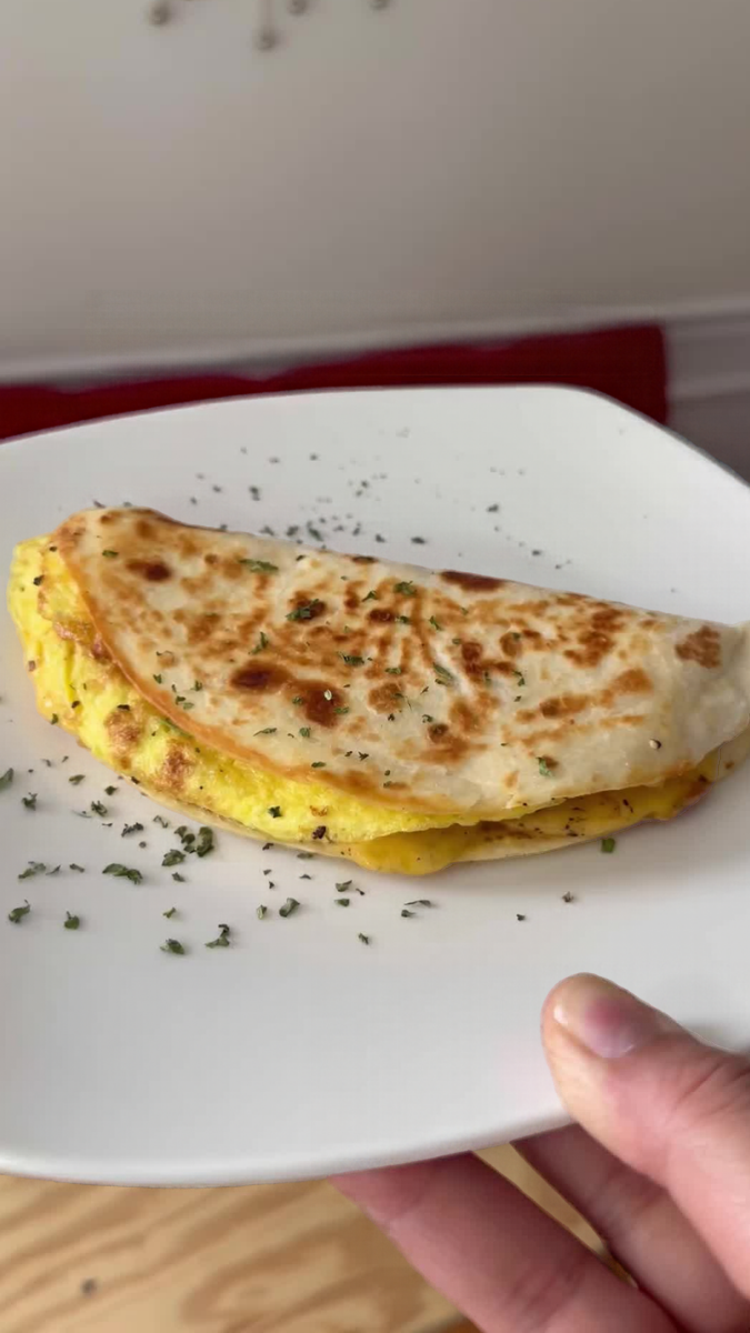 Healthy breakfast ideas with a simple cheesy egg wrap