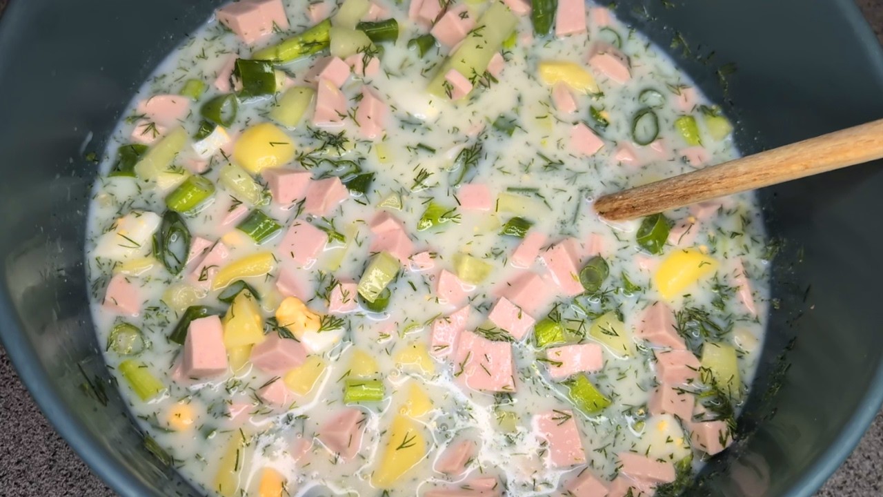 There is nothing better than cold okroshka! Cold Russian soup for the ...