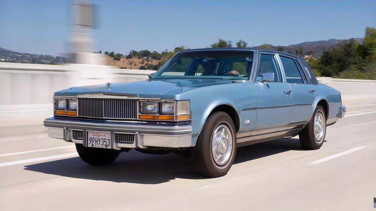 Jay Leno drives a stolen Cadillac that nearly became a 90-mph getaway car