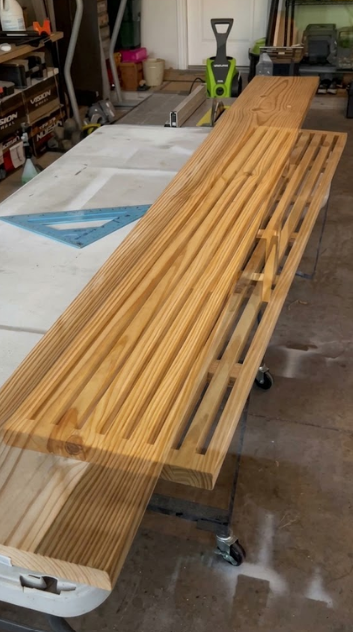 This DIY bench looks expensive but is easy to make
