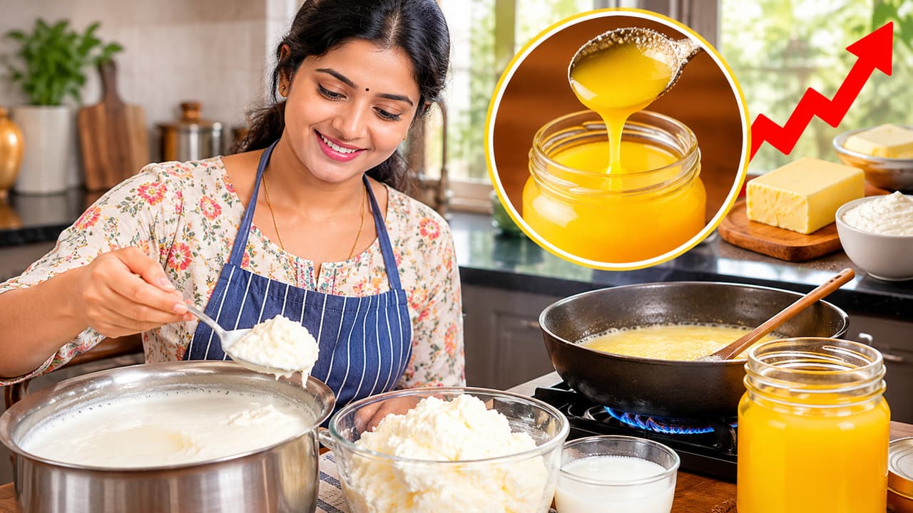 Stop wasting milk cream! Follow these simple steps to make ghee at home