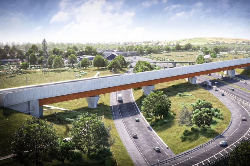 Final section of HS2 viaduct installed over M6