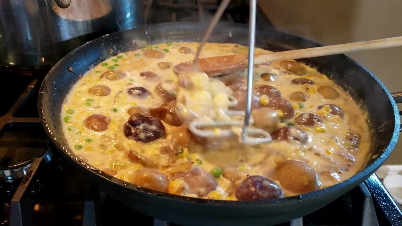 Tommy makes quick bacon corn chowder