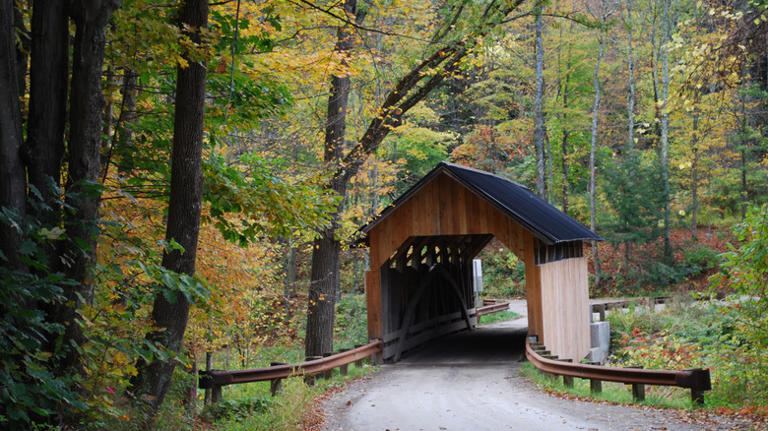 The Adirondack Mountains boast a scenic byway showcasing vibrant fall ...