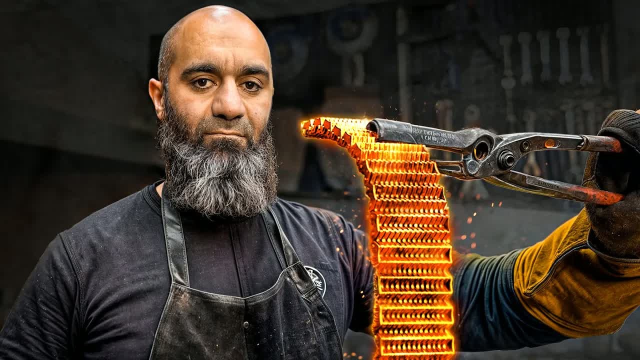 From truck chain to blade: forging a handmade knife