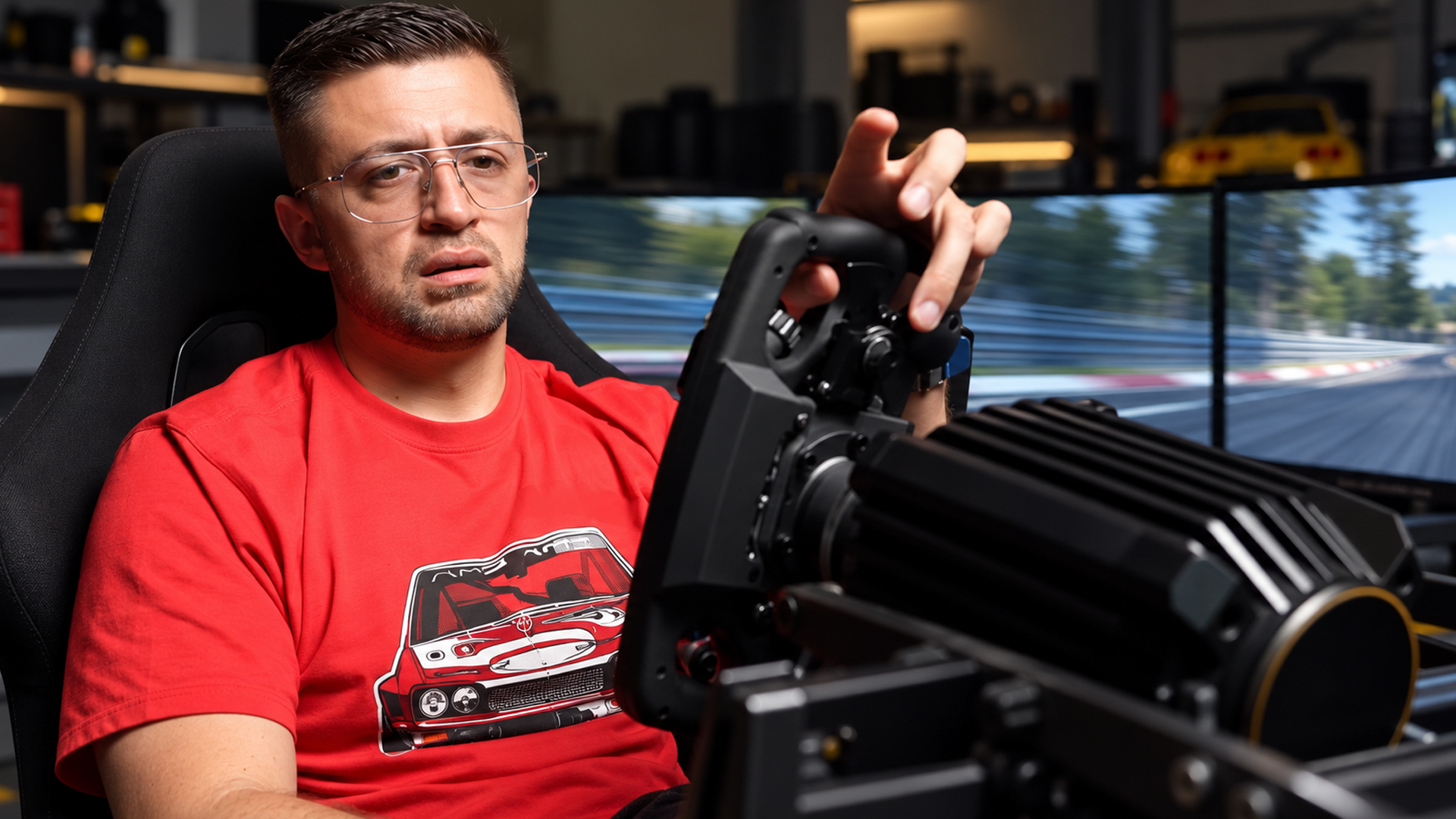 Racing simulator test sets up a Nürburgring run