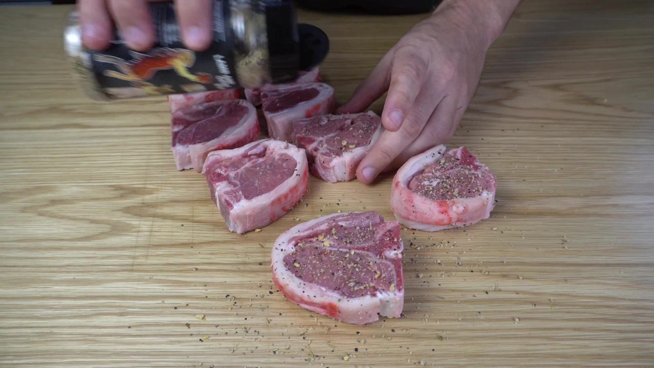 Vortex method lamb chops without flare-ups