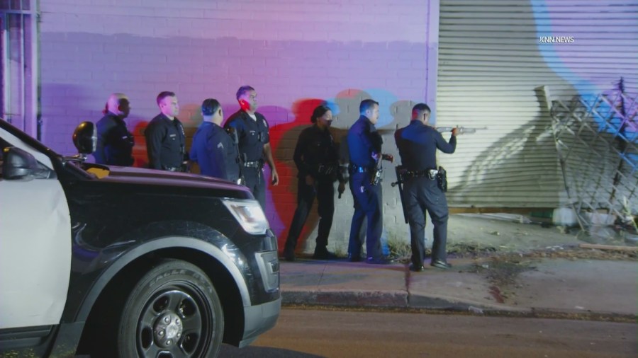 12 suspects in 3 cars smash their way through LA marijuana grow operation