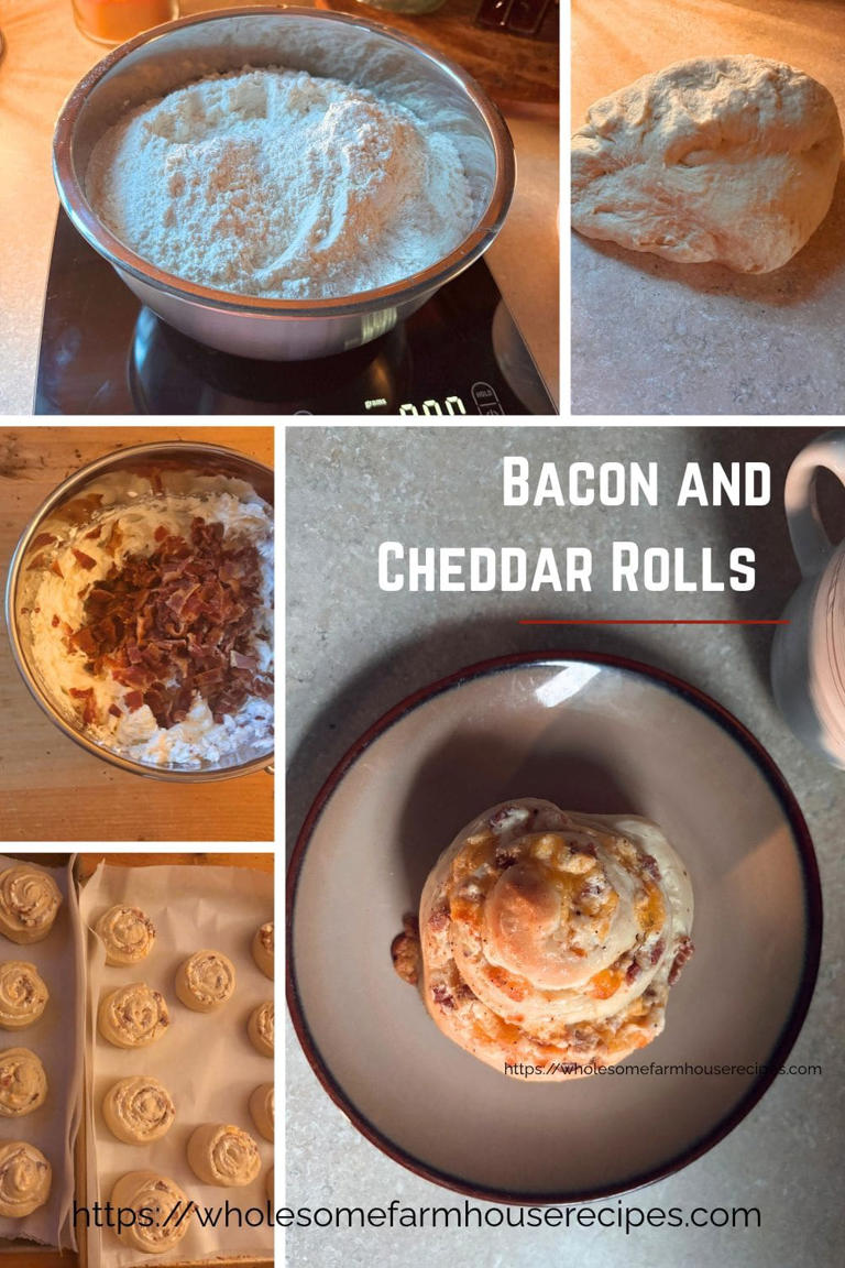 Fluffy sourdough discard bacon and cheddar rolls recipe