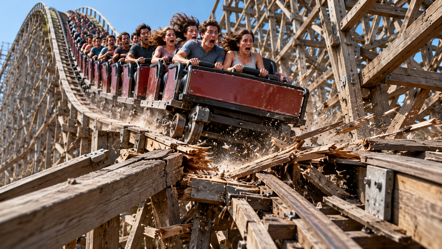 Roller coaster hits a damaged track at 78 mph - riders describe hitting ...