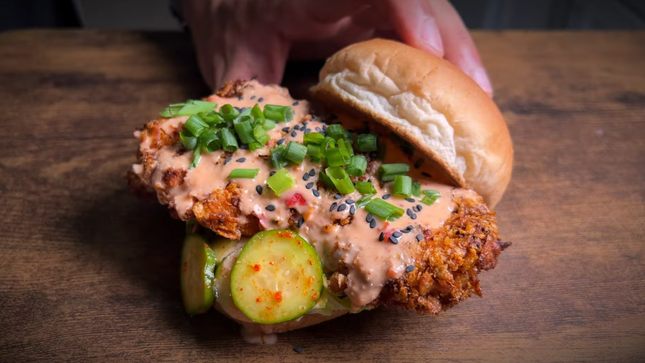 Homemade crispy chicken sandwich