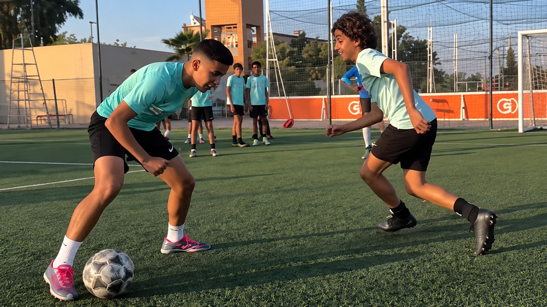 This player’s fast feet completely overwhelm the defender