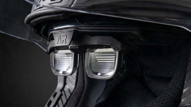 This augmented reality motorcycle helmet looks unsafe