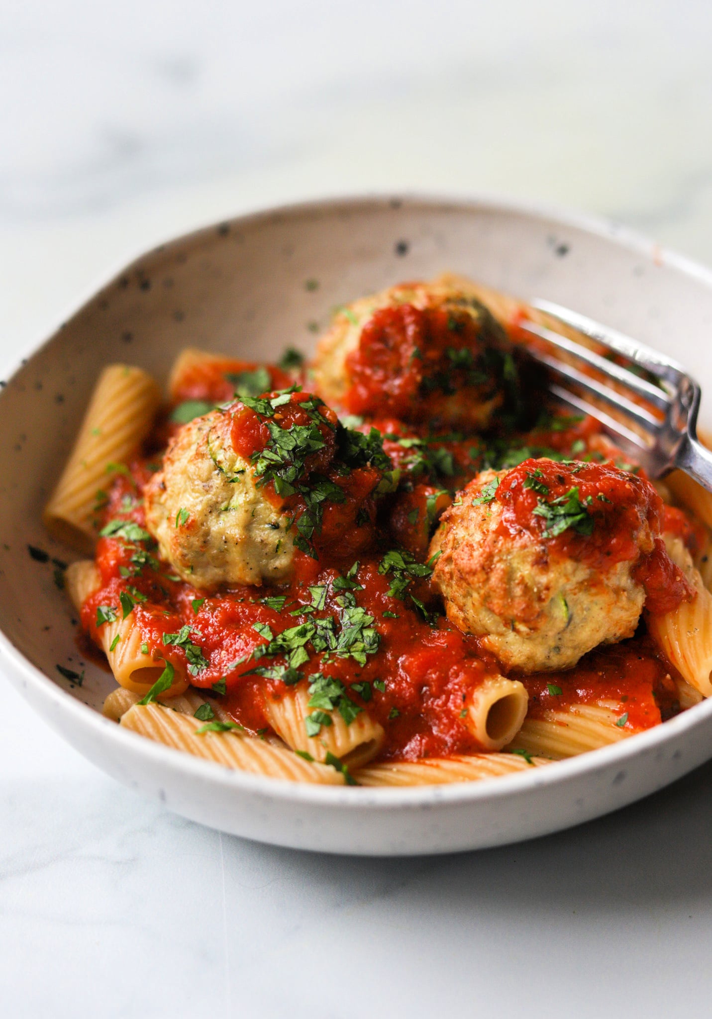 Air fryer turkey zucchini meatballs