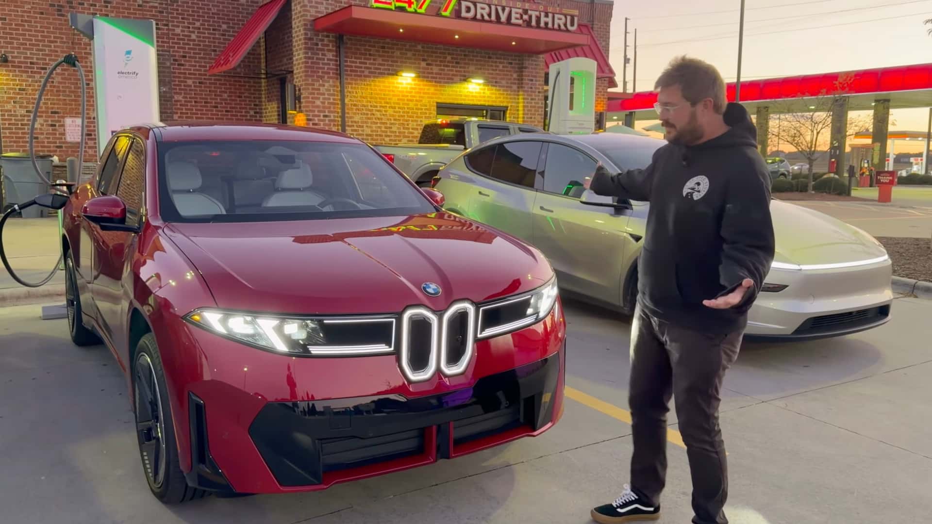 The BMW iX3 destroyed the Rivian R2 in a highway range test
