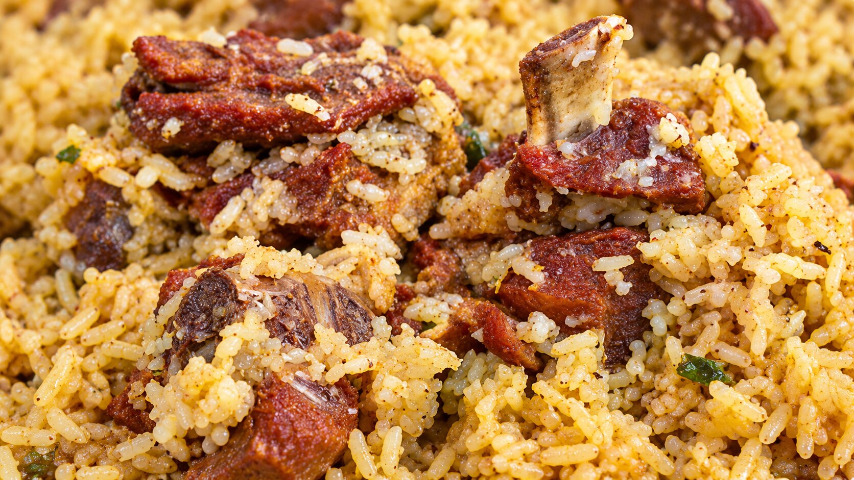 Traditional Thalappakatti seeraga samba mutton biryani cooked in village