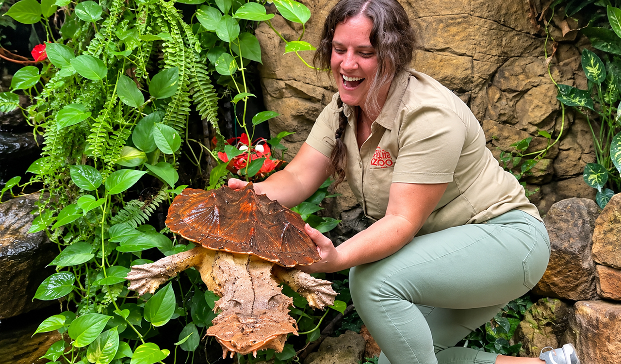 New Mata mata turtle looks exactly like pile of leaves