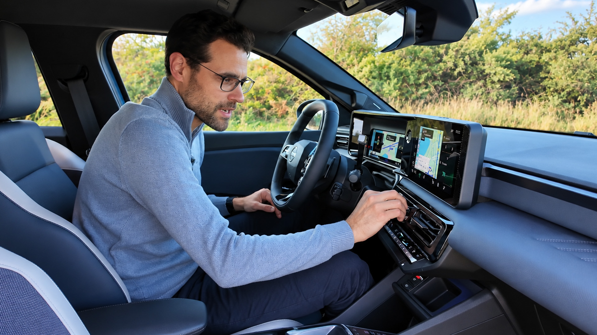 Nissan Micra seating position provides easy access to dashboard controls