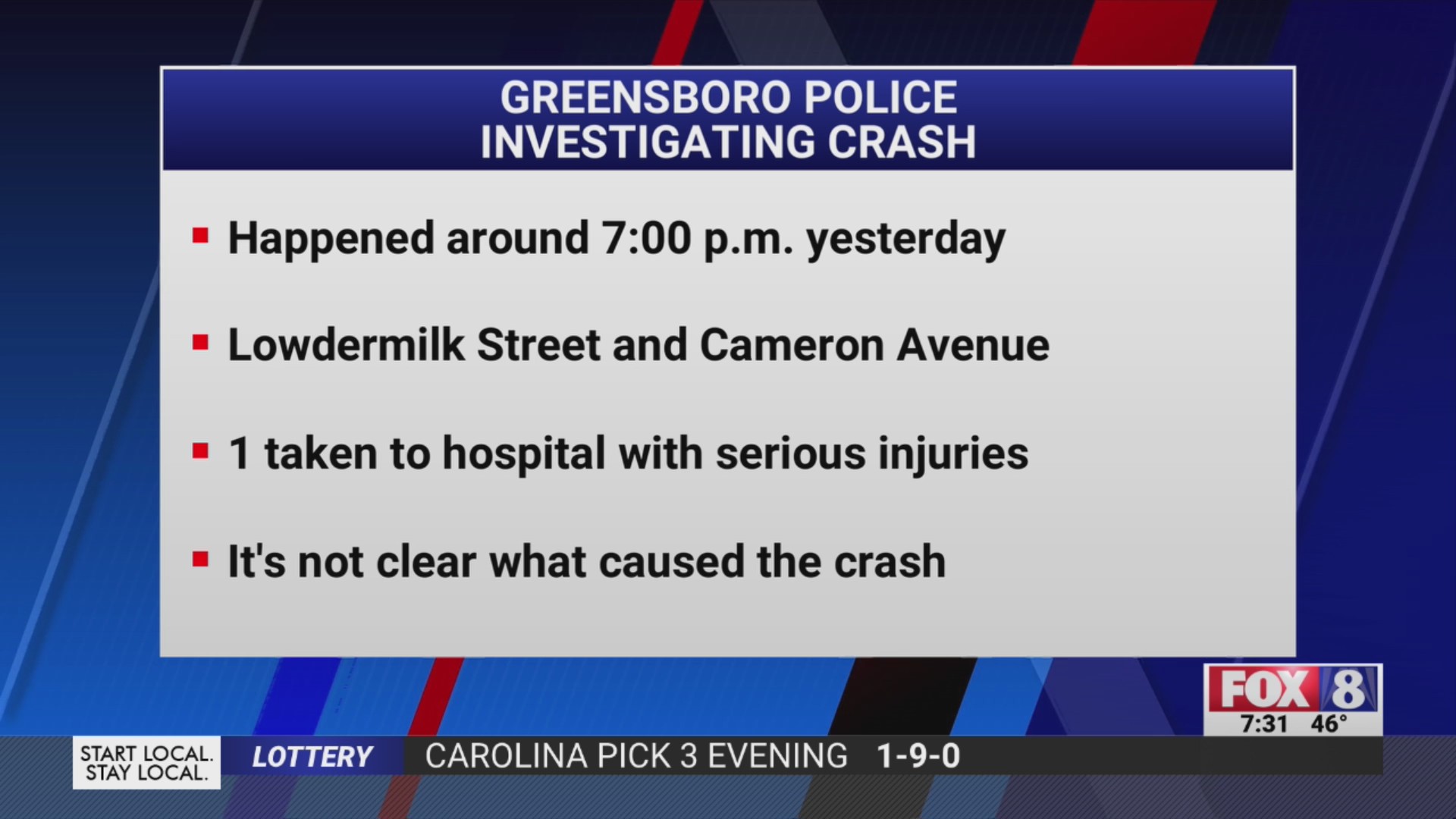 Serious injuries reported in crash on east side of Greensboro