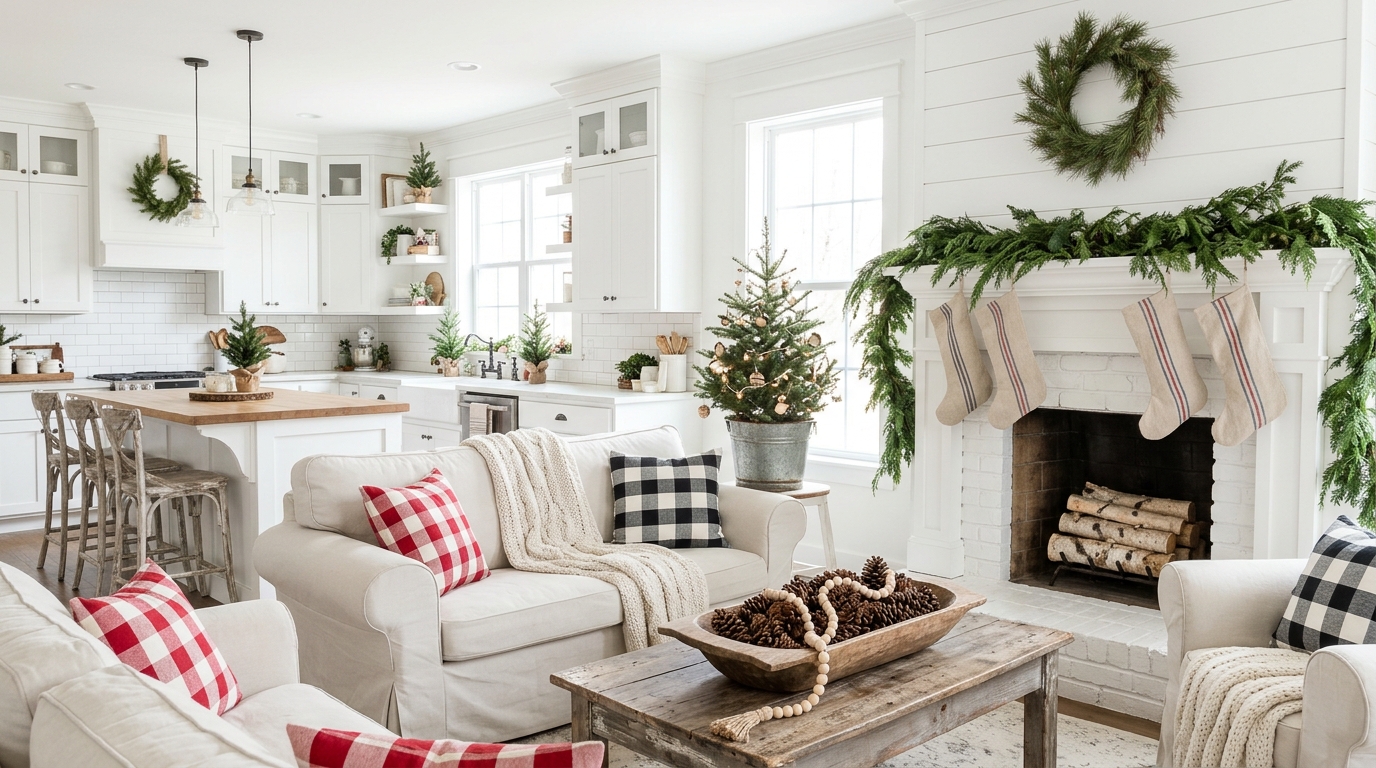 Farmhouse Christmas decor: 16 cozy DIY ideas that look like a country ...