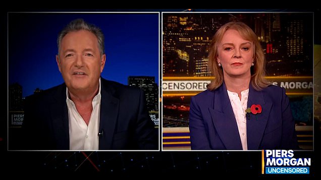 Piers Morgan can't help asking Liz Truss about lettuce when she appears ...