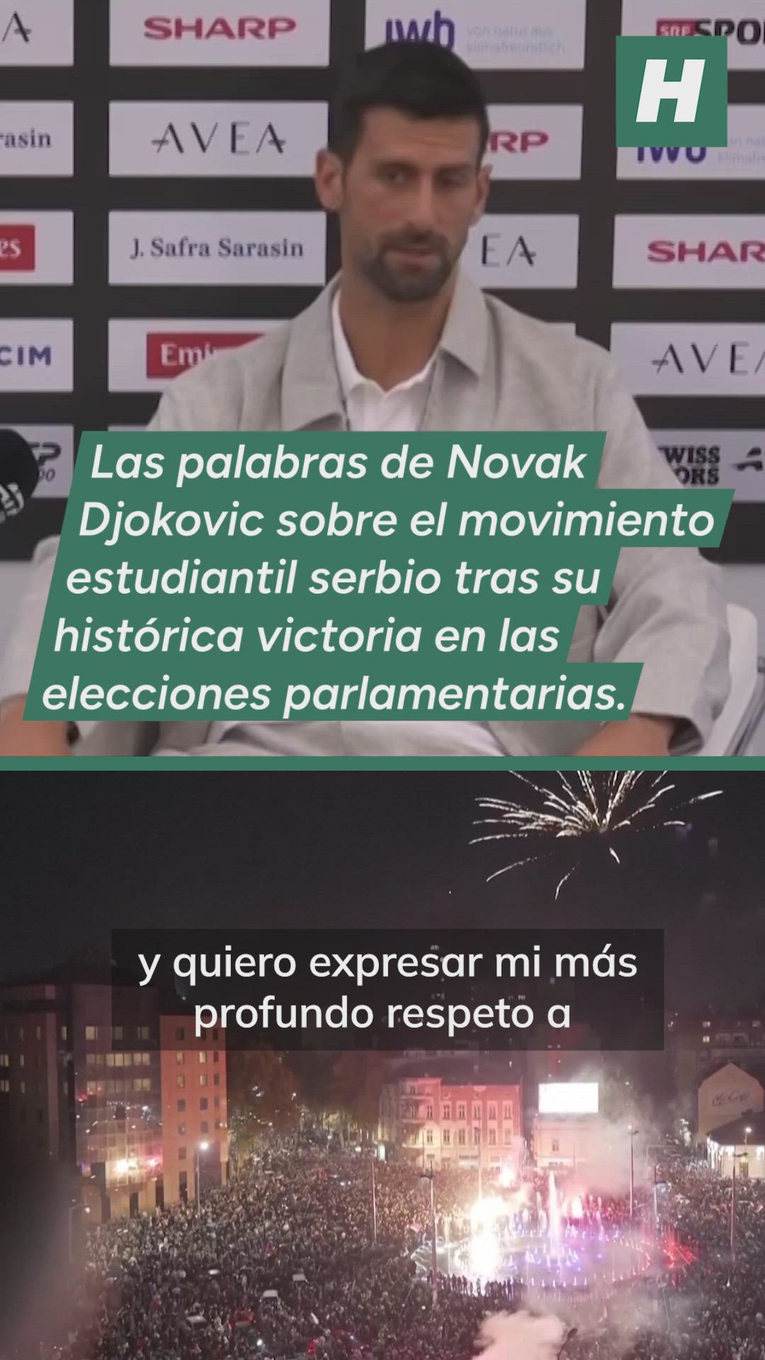 Novak Djokovic expresa su admiración por el movimiento estudiantil ...