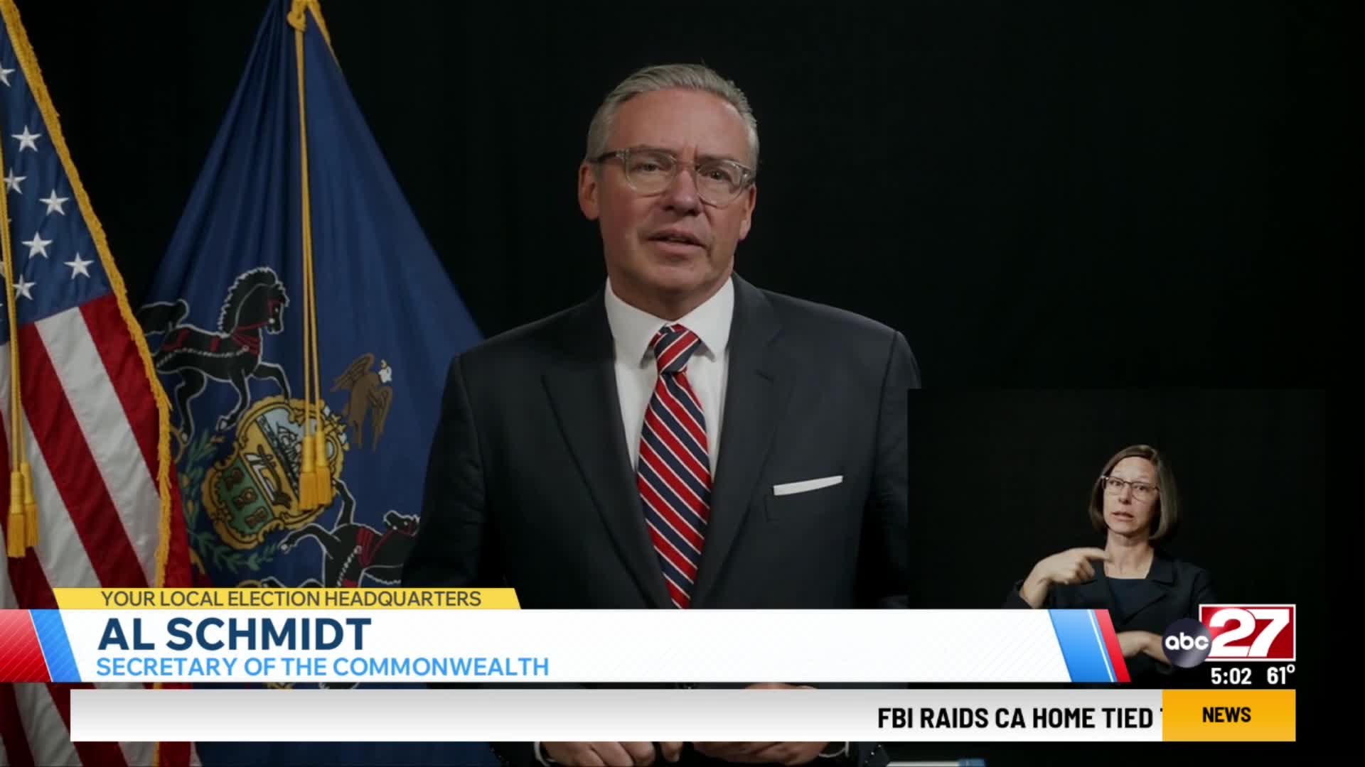 Schmidt stresses deadlines, quality of counting process during weekly ...
