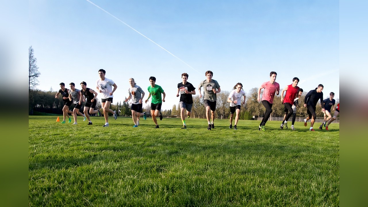Nick Symmonds takes the PACER fitness test