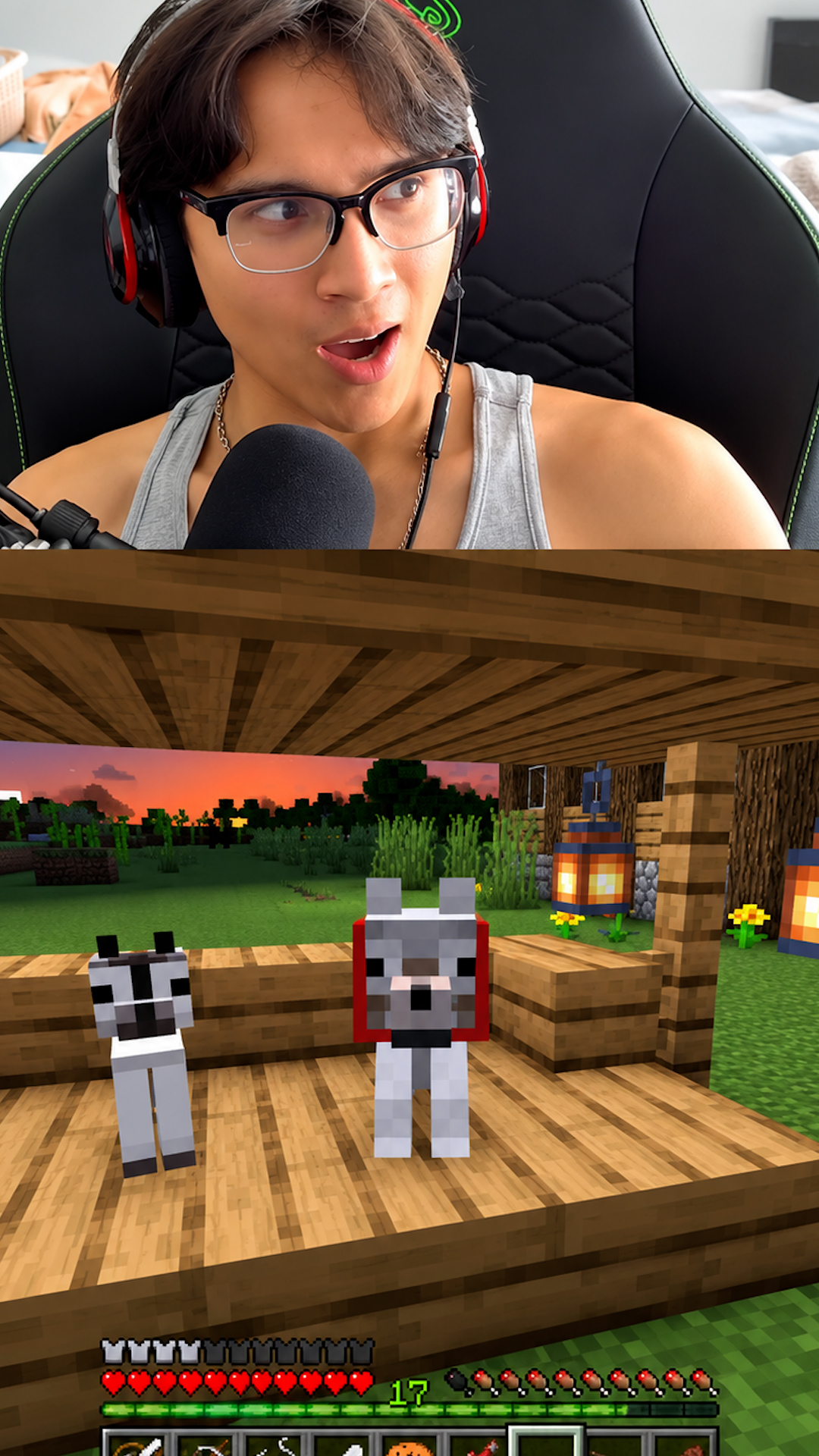 Fast pet reaction time in Minecraft gameplay