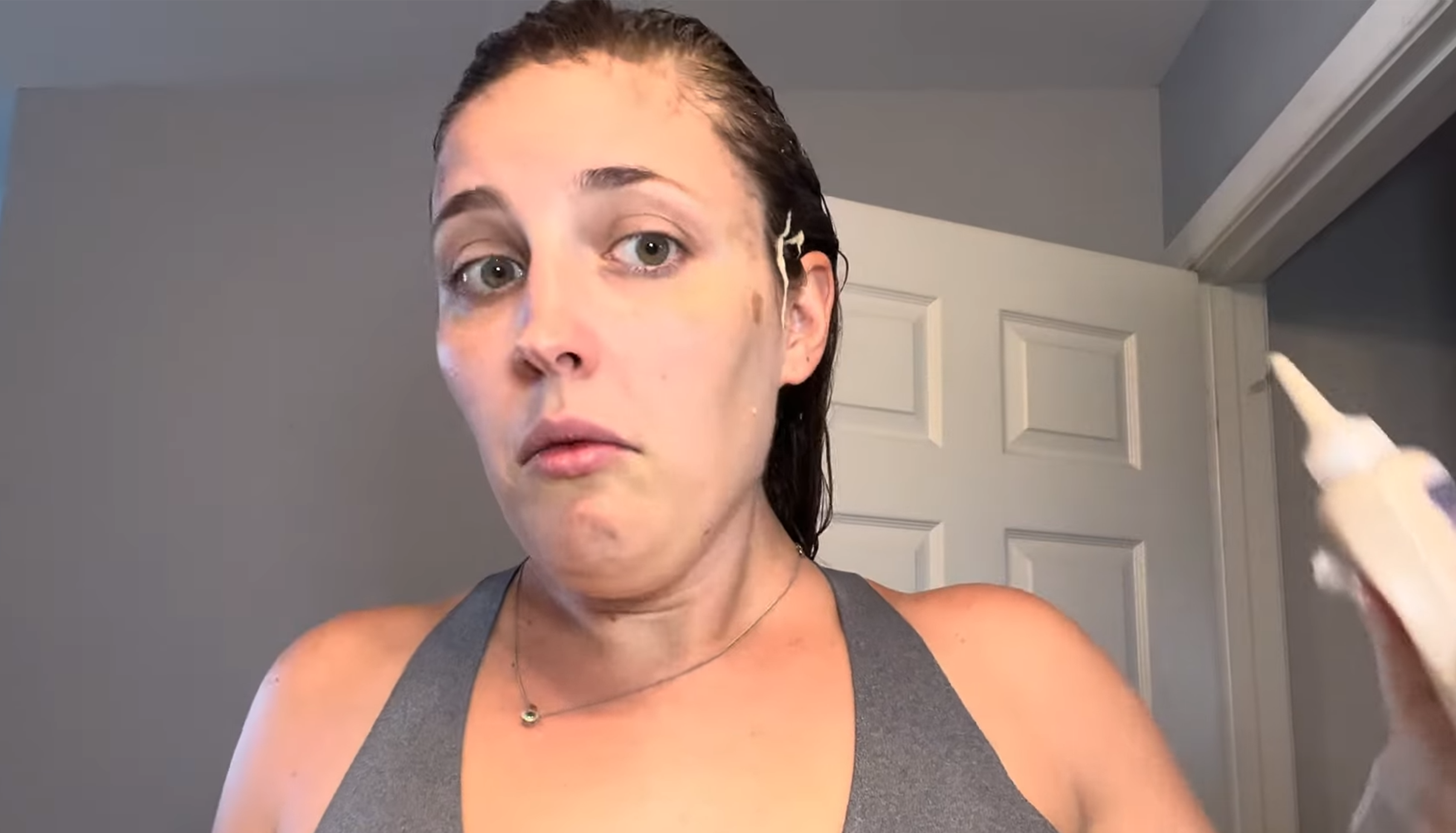 She tried box dye and her hair turned way darker than expected