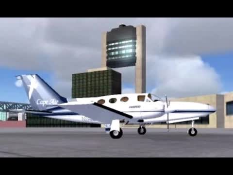 FSX Cape Air C414 departs Boston with ATC