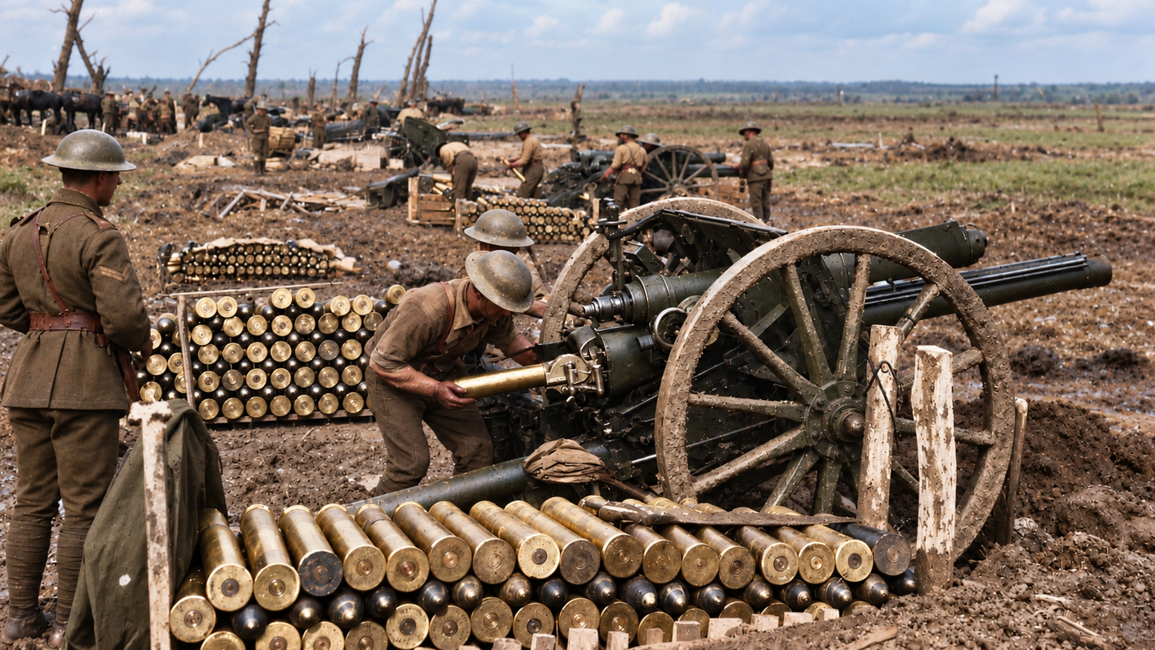 WWI artillery broke soldiers mentally. The British Army called them cowards