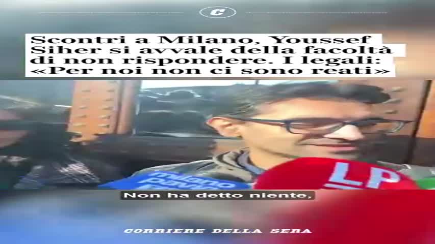 Clashes in Milan, Youssef Siher exercises his right to remain silent ...