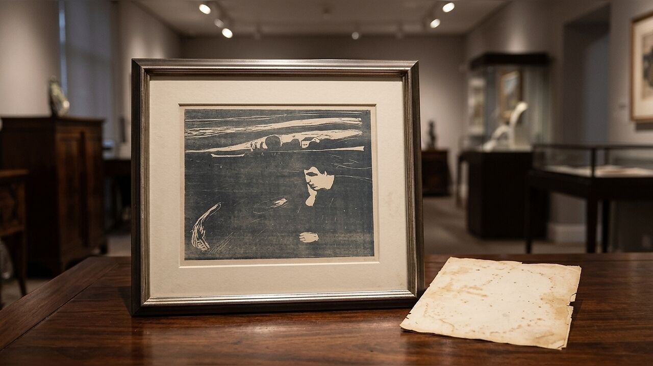 Rare Edvard Munch woodcut discovered in private English collection