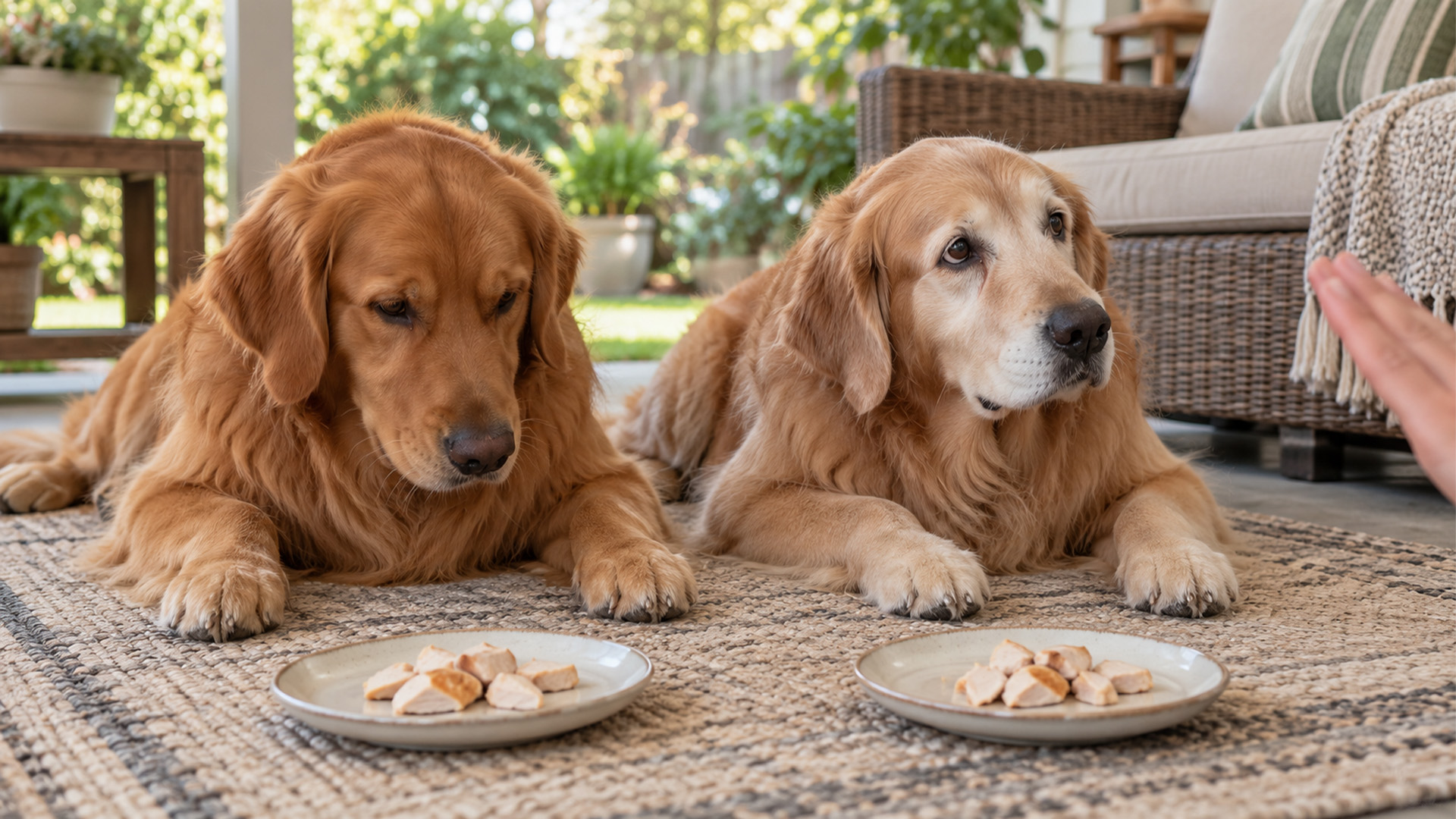 Golden retrievers face an unexpected chicken challenge
