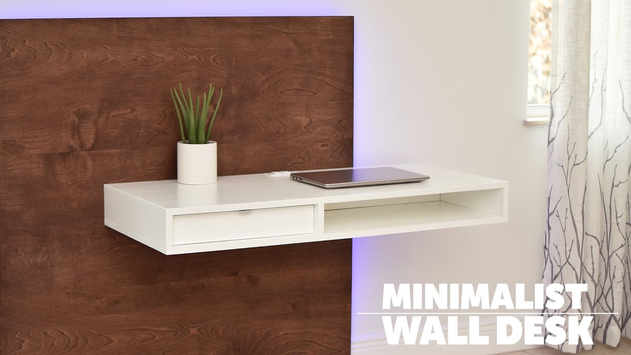 Fabriquer un bureau mural élégant avec LED et cachette