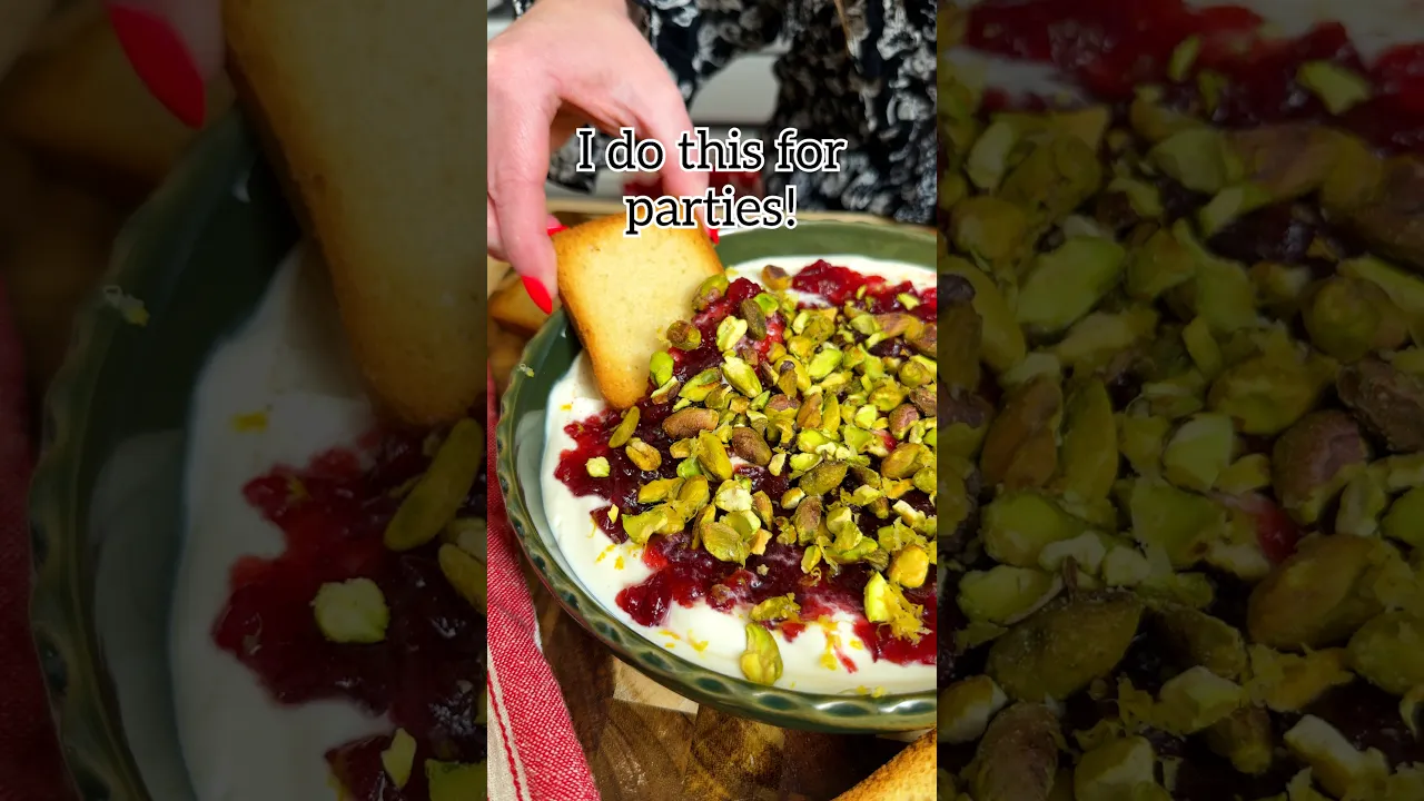 Whipped feta and cranberry holiday dip! #partyfood #holidayhosting # ...