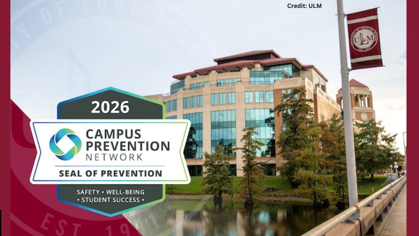 ULM earns 2026 Seal of Prevention for student well-being efforts