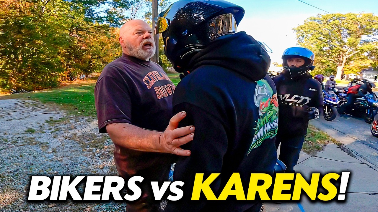 When Karens get humbled by bikers | Insane motorcycle moments & crashes #60