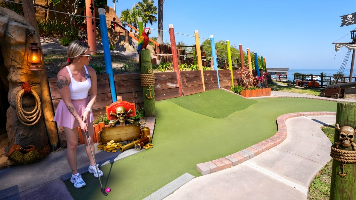 Pirate's Cove mega mini golf match