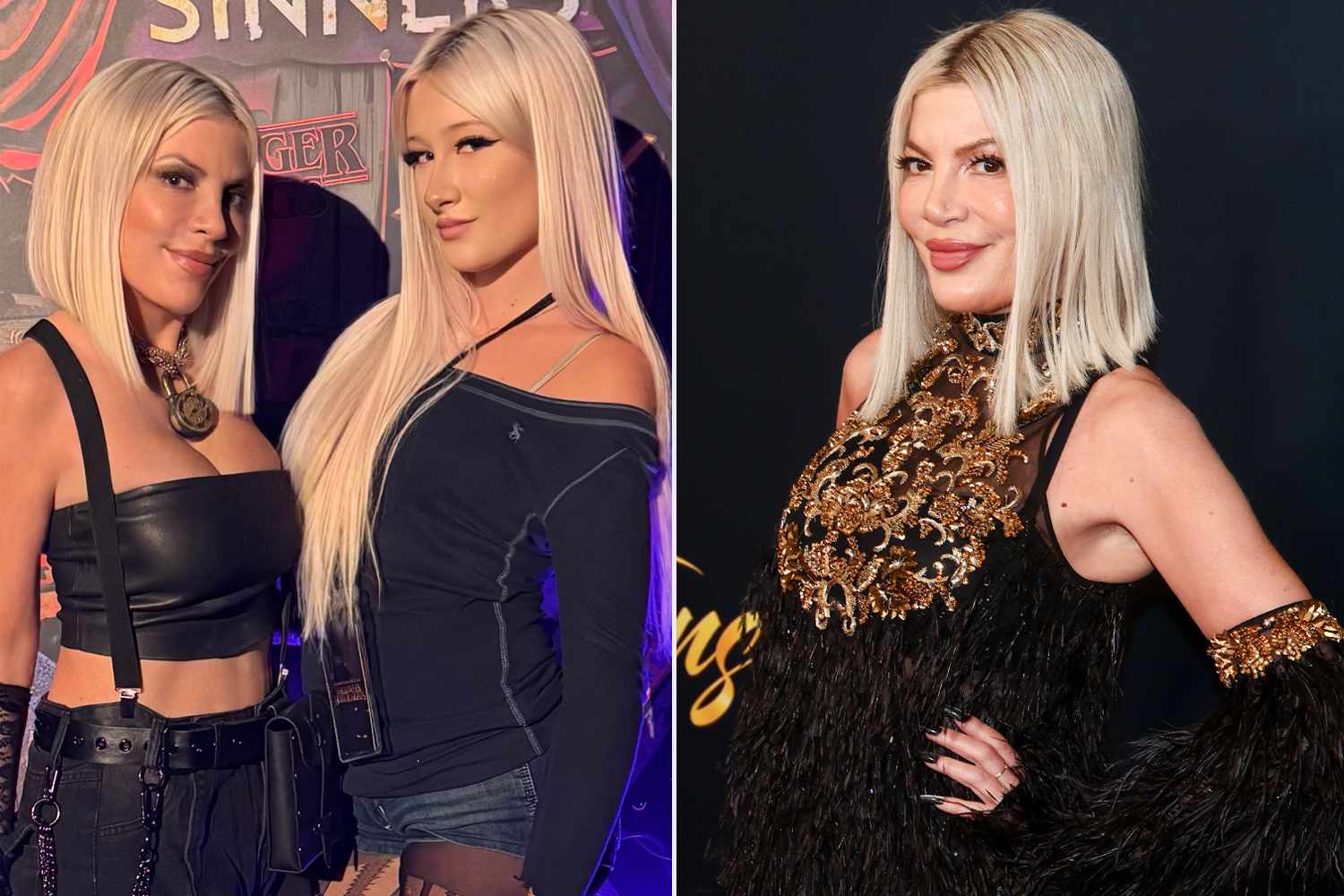 Tori Spelling poses with daughter Stella, 18, at Halloween Horror Nights