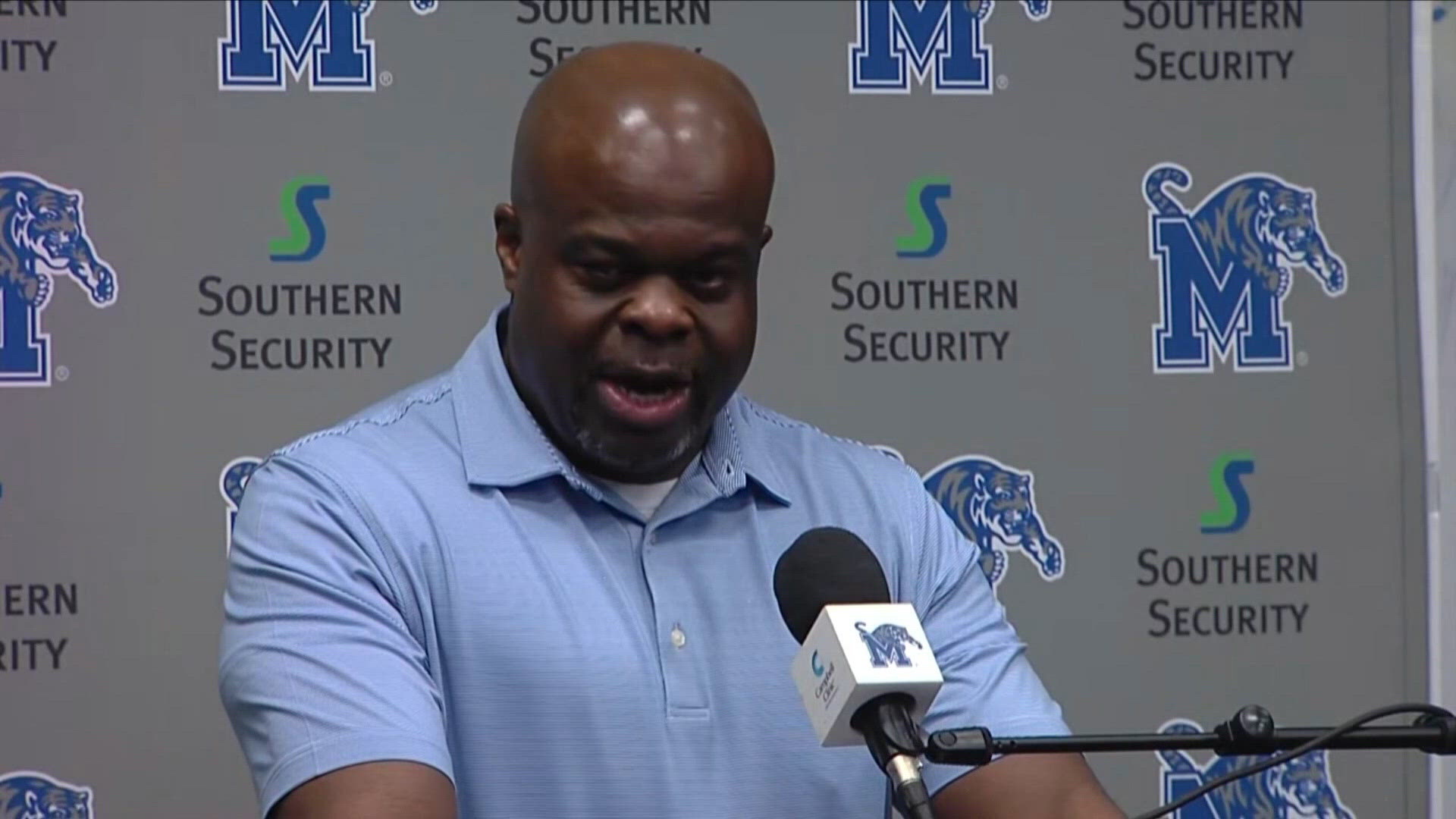 Memphis football head coach Charles Huff spoke to media Tuesday