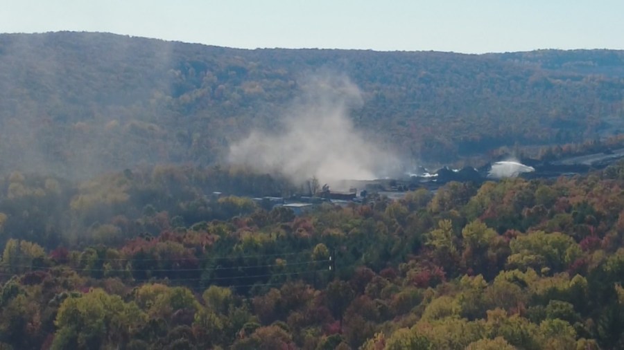 DEP issues statement on mine fire